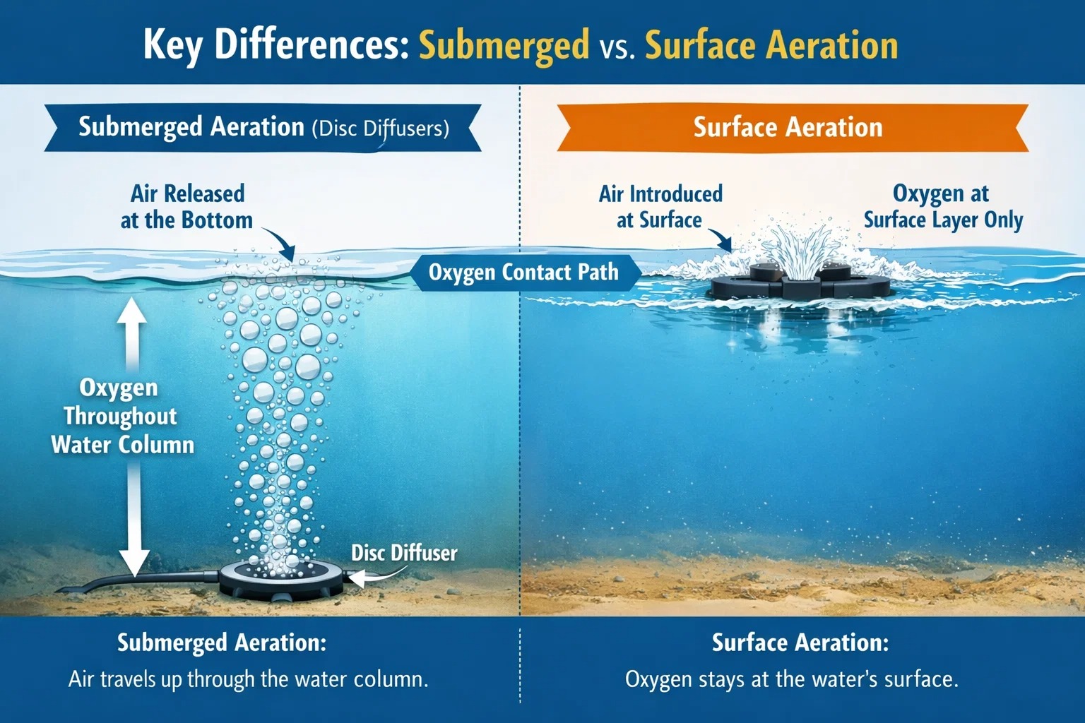 Diskové difúzory vs. povrchové prevzdušňovače: prečo vyhráva ponorené prevzdušňovanie pre systémy MBR